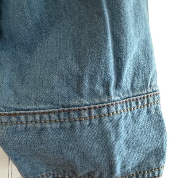 Avenue Jeans Light Wash Embroidered Rose Denim Jacket Size 14/16 Juniors Stretch - Picture 9 of 9